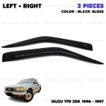 กันสาดฝน คิ้วกันสาด 2 ชิ้น สีดำ Isuzu TF TFR Pick Up (Single Cab) ปี 1989-1997